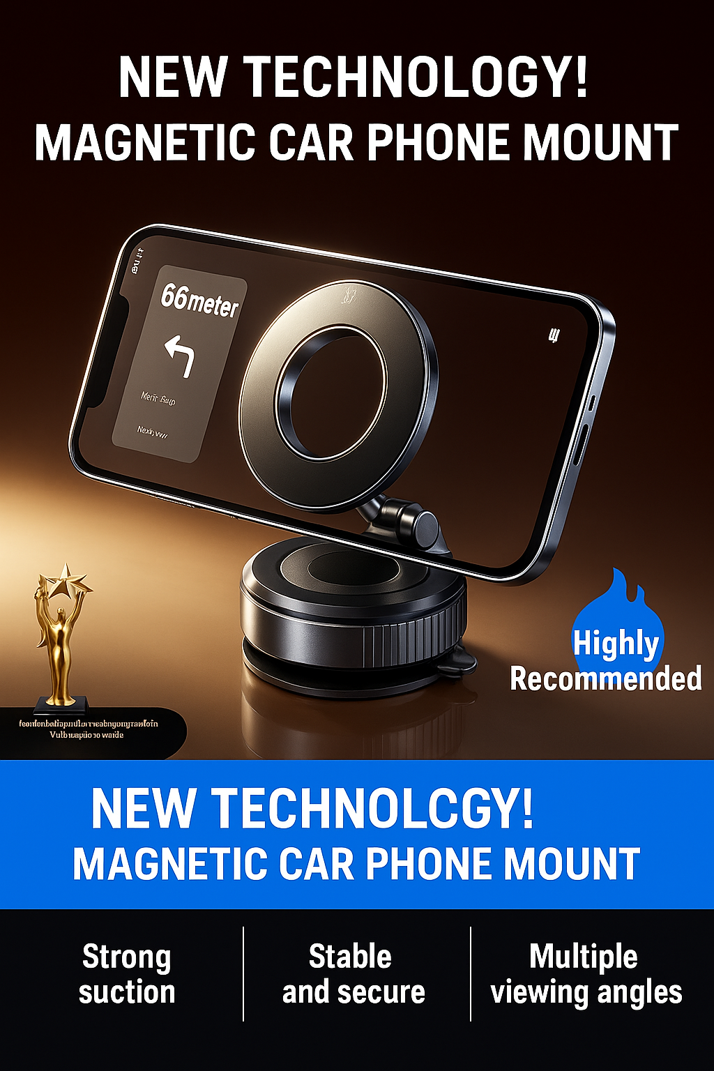 Premium Magnetic Car Phone Mount — 360° Rotation | Strong N52 Magnet | Universal Use