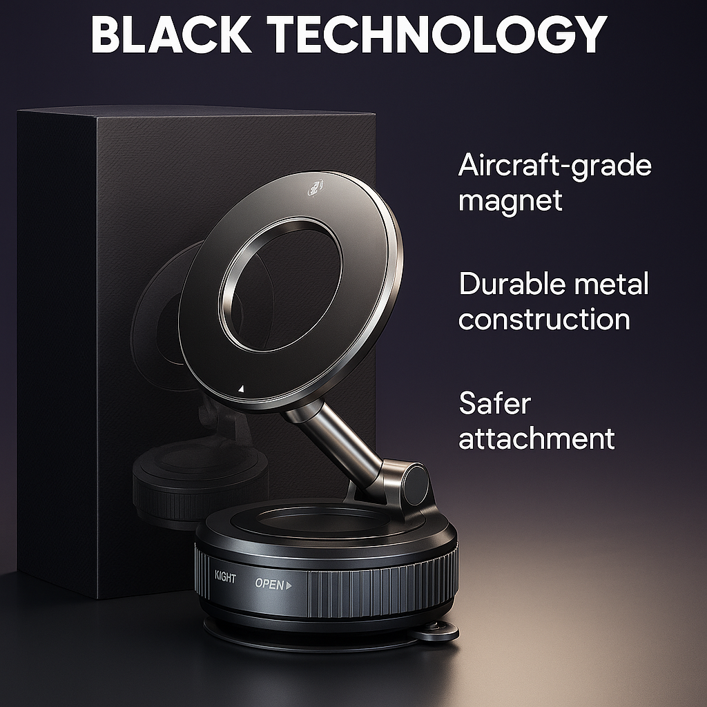 Premium Magnetic Car Phone Mount — 360° Rotation | Strong N52 Magnet | Universal Use